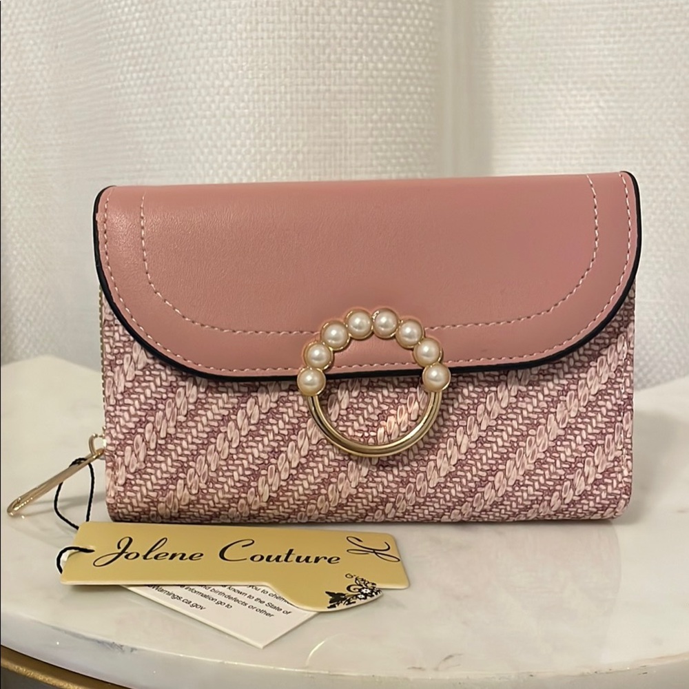Pink and Cream Pearl Clutch